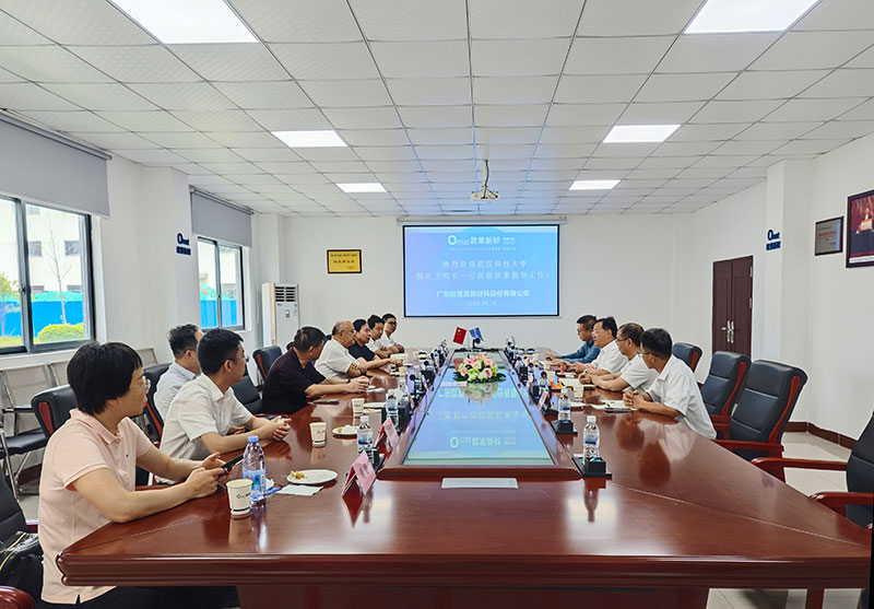 武汉科技大学校长倪红卫一行到欧莱新材访企拓岗